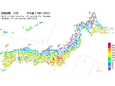 １２月の日照